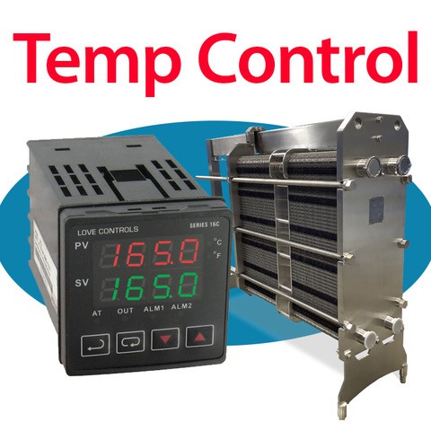 Temperature control panel.
